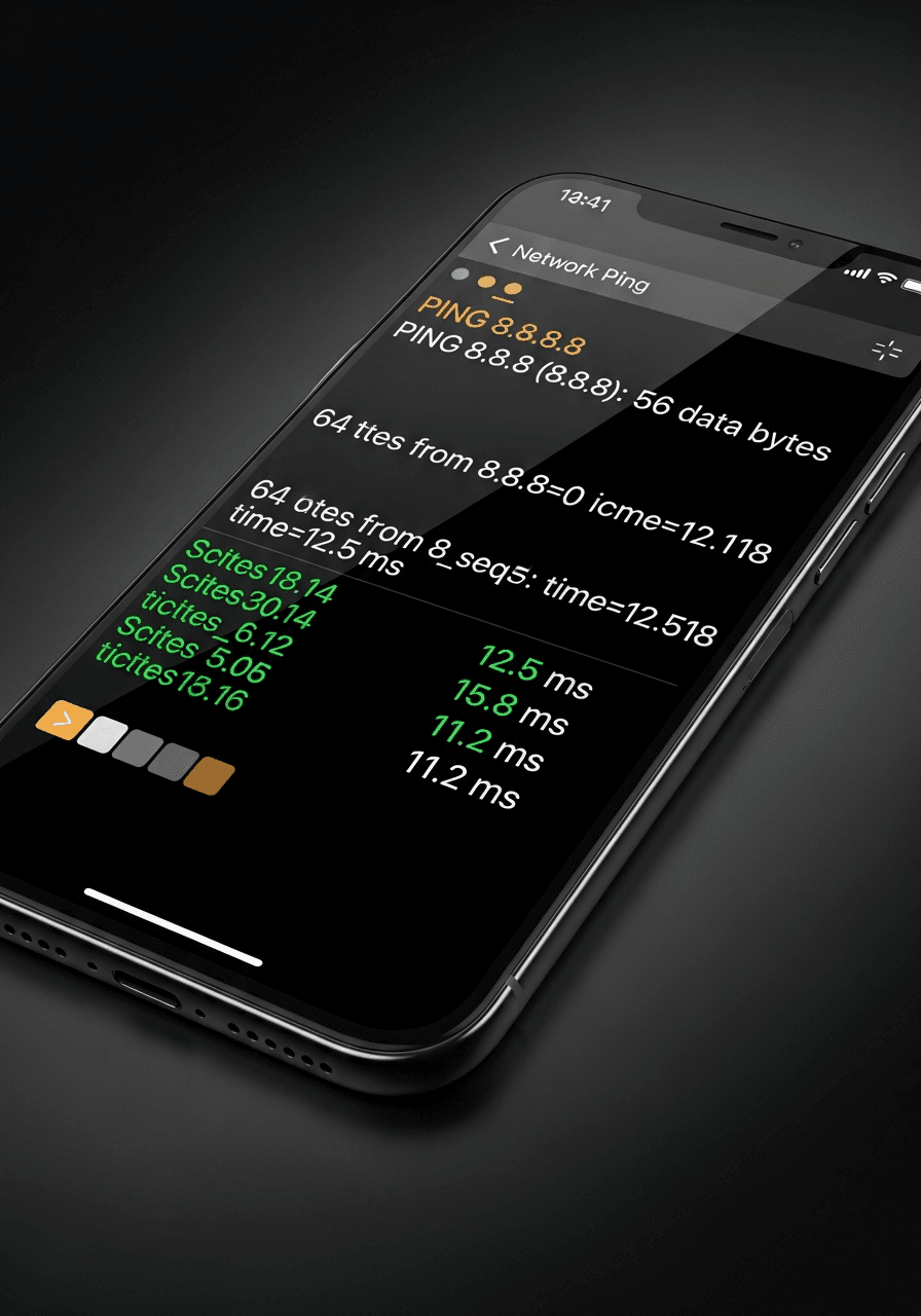 NetOps app screenshot showing network diagnostics tools